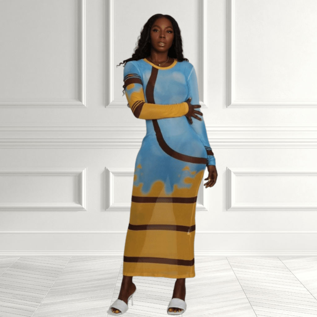 long sleeve maxi dress